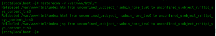 restorecon 命令使用实例