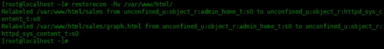 restorecon 命令使用实例