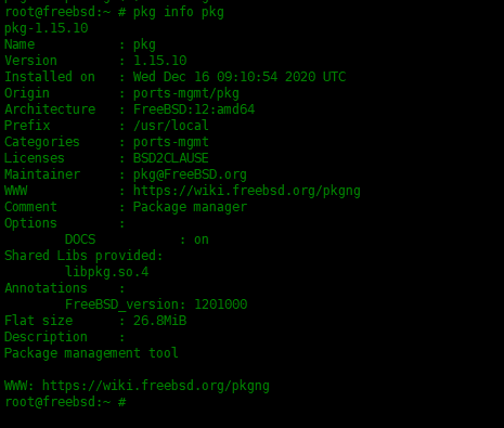 在FreeBSD中pkg包管理器使用实例