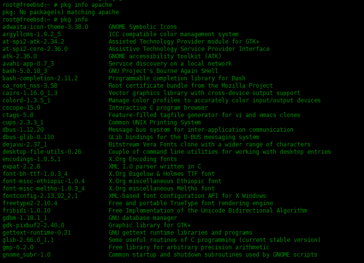 在FreeBSD中pkg包管理器使用实例