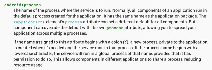 android:process