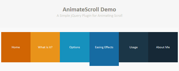 AnimateScroll 页面滚动动画 jQuery 插件