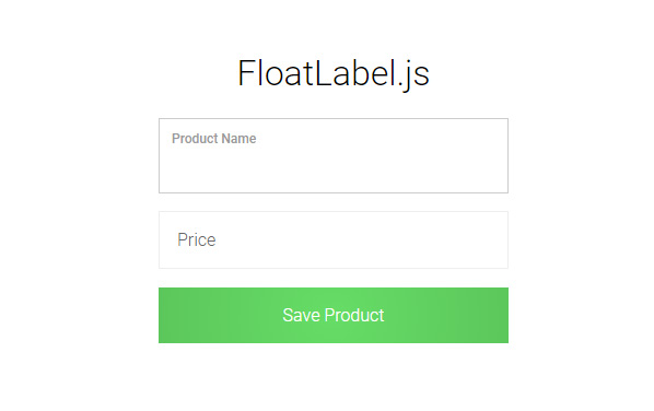 Floatlable.js 输入时动画浮动显示 placeholder 提示文本