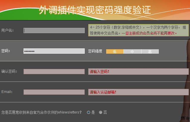 Validform 一行代码搞定整站的表单验证