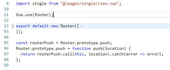 Vue 路由报错 NavigationDuplicated: Navigating to current location is not allowed 解决方法