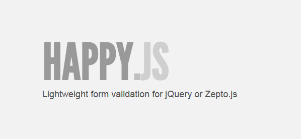 Happy.js 轻量级 Web 表单验证插件