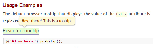 PoshyTip 基于 jQuery 轻量级信息提示工具插件