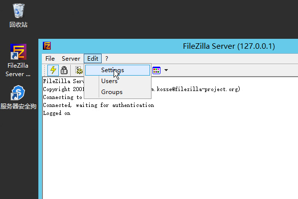 Filezilla 修改 FTP 默认的 21 端口号