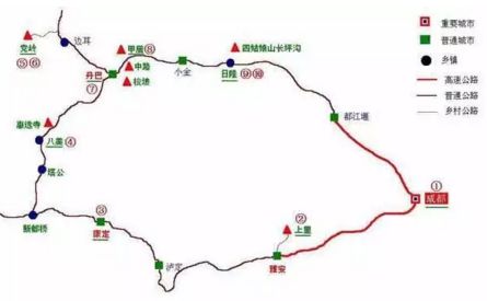 川西旅游线路图 川西旅游攻略