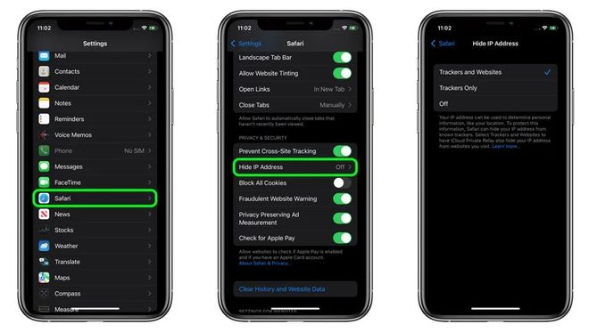 iOS 15 新功能：在 Safari 浏览器设置中隐藏 IP 地址