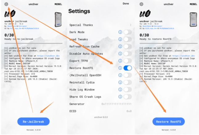 unc0ver 6.0发布：支持iOS 14.3全设备越狱，附越狱教程
