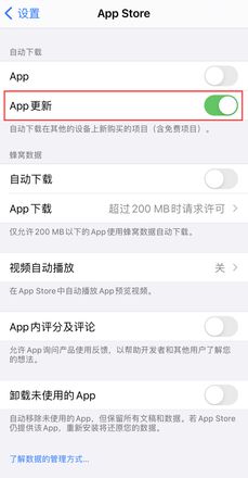 iPhone 12 如何设置让应用自动更新？