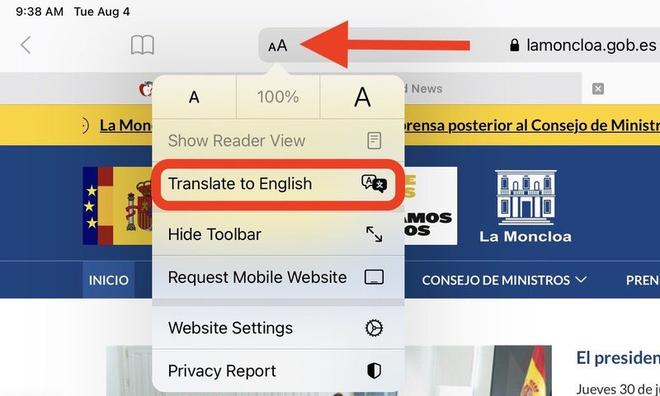 iOS 14 教程：如何在 iPhone 上的 Safari 浏览器中翻译网页？
