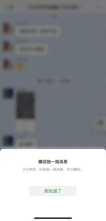 微信 iOS 版更新，拍一拍终于可以撤回了