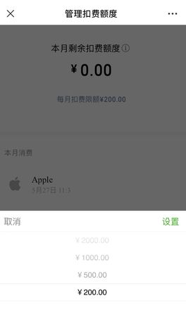 如何在 iPhone 上为微信支付设置内购限额？