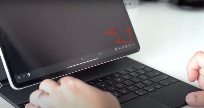 如何在已连接外接键盘的 iPad 上激活虚拟键盘？