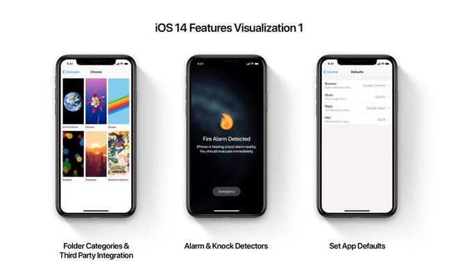 iOS 14 最新渲染图：iPhone 桌面布局发生改变