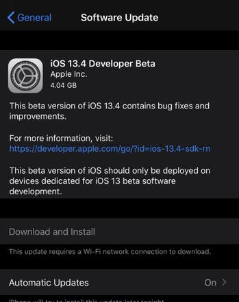 iOS 13.4 beta 1 更新了什么？值得升级吗？