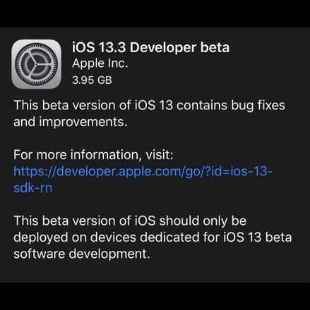 建议升级 iOS 13.3 Beta1：解决频繁杀后台问题