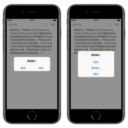 在 iPhone 上输入文本时摇一摇会发生什么？