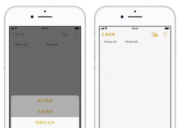 备忘录技巧 | iPhone XS 不下载 App 如何快速制作表格？