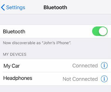 iPhone 蓝牙开启之后不显示，无法使用怎么办？