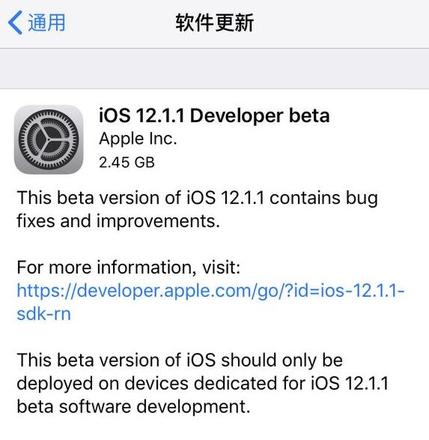 iOS12.1.1 beta更新了哪些内容？更新iOS12.1.1 beta方法