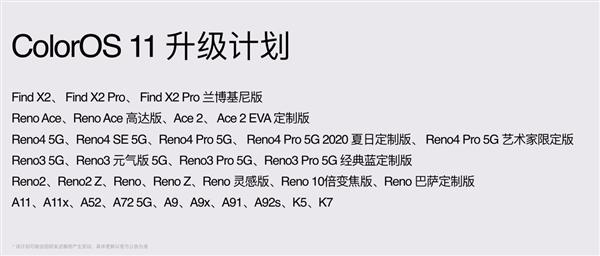 coloros11适配机型详细介绍
