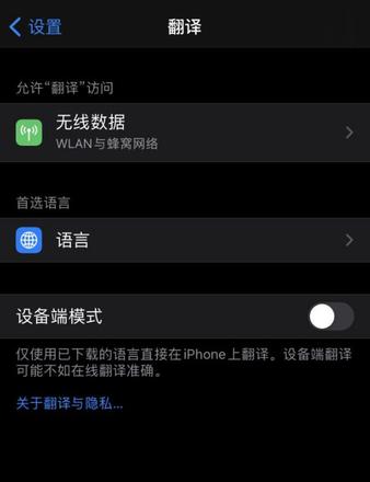 iPhone自带的翻译应用无法正常使用如何处理