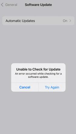 iPhone提示软件更新失败下载时出错如何解决
