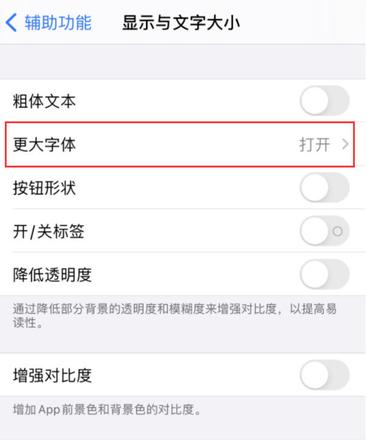 在 iPhone 控制中心怎么快速调节字体大小