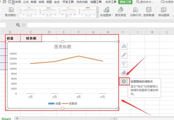 WPS制作双坐标图表方法