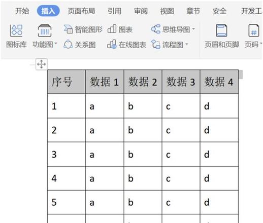 Word表格重复标题行方法