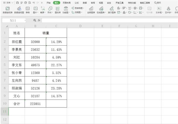 Excel制作圆环图方法