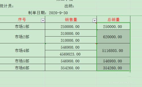 WPS怎么设置表格的不规则单元格求和