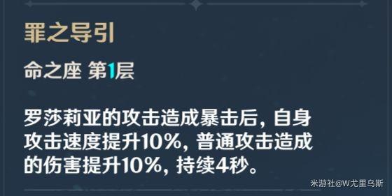 《原神攻略》羅莎莉亞特點介紹及養成思路