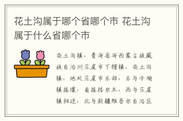 花土沟属于哪个省哪个市 花土沟属于什么省哪个市