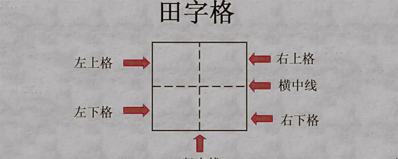 五在田字格的正确写法