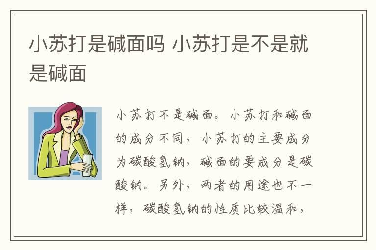 小苏打是碱面吗 小苏打是不是就是碱面