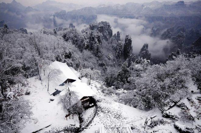 张家界冬天下雪吗