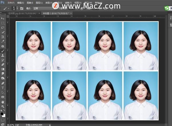 PS新手教程-如何使用PS快速给一寸证件照片进行排版