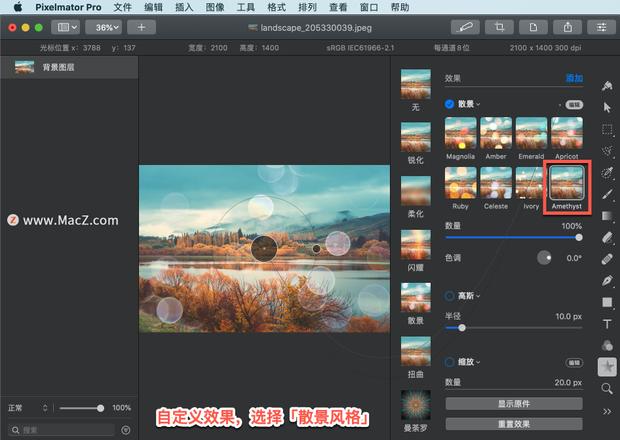 Pixelmator Pro?教程「133」，如何在 Pixelmator Pro?中应用?散景效果？