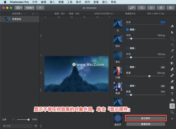 Pixelmator Pro?教程「100」，如何在 Pixelmator Pro?中应用磁盘模糊效果？