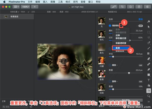 Pixelmator Pro?教程「103」，如何在 Pixelmator Pro?中应用倾斜移位模糊效果？