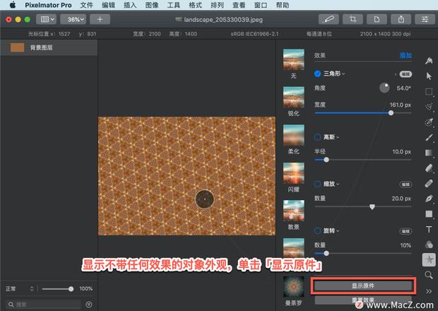 Pixelmator Pro?教程「128」，如何在 Pixelmator Pro?中应用三角形效果？