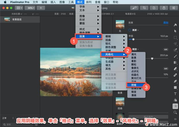 Pixelmator Pro?教程「141」，如何在 Pixelmator Pro?中应用?阴暗效果？