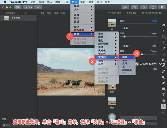 Pixelmator Pro?教程「147」，如何在 Pixelmator Pro?中应用棋盘效果？