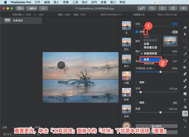 Pixelmator Pro?教程「150」，如何在 Pixelmator Pro?中应用式样效果？