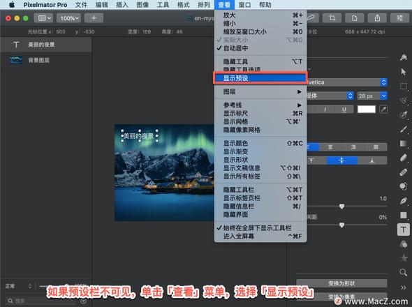 Pixelmator Pro?教程「172」，如何在 Pixelmator Pro?中应用文本预设？