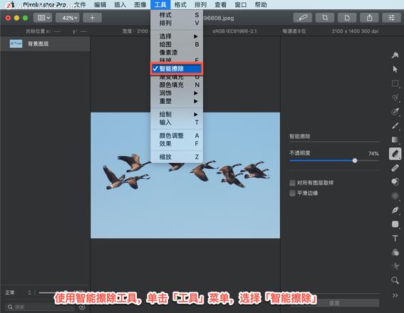Pixelmator Pro?教程「161」，如何在 Pixelmator Pro?中使用智能擦除工具？
